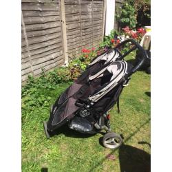 Baby jogger city mini double black and silver 2013.
