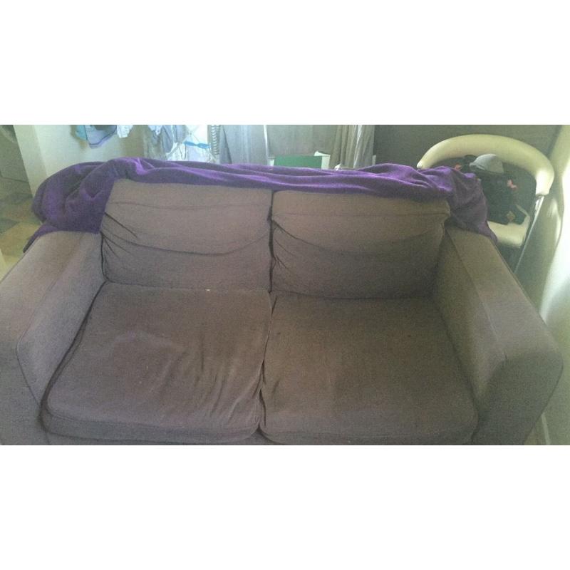 Sofa bed in brown. Need gone tonight/tomorrow morning