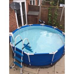 10ft pool electric and solar heated with sand filter