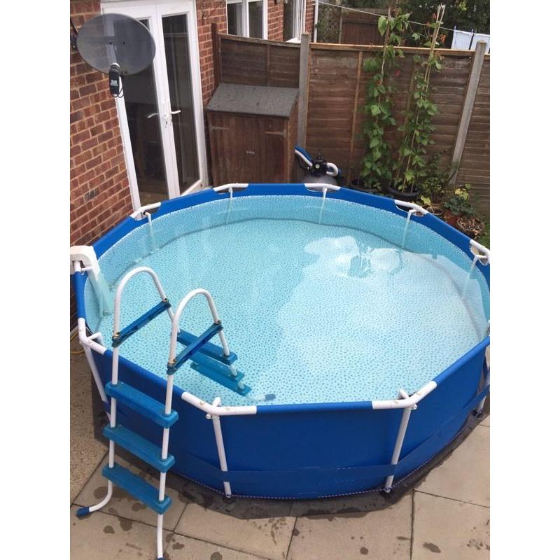 10ft pool electric and solar heated with sand filter