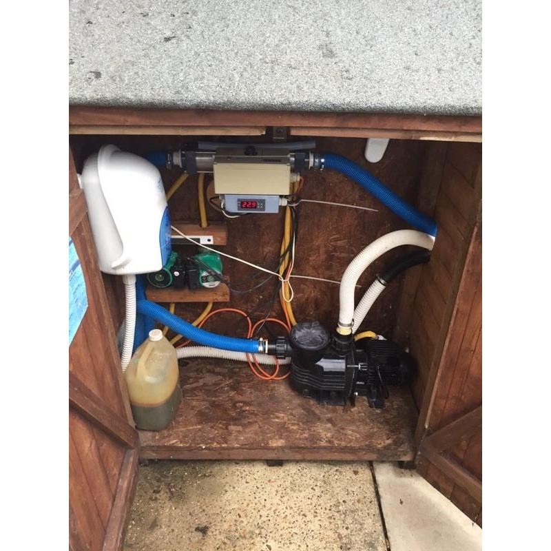 10ft pool electric and solar heated with sand filter