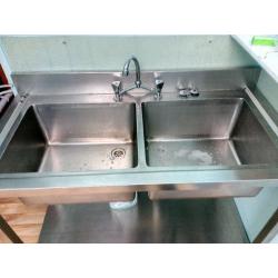 Catering Stainless Steel Double Bowl Sink