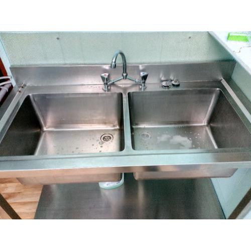 Catering Stainless Steel Double Bowl Sink