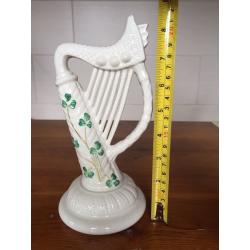 Belleek shamrock harp for sale