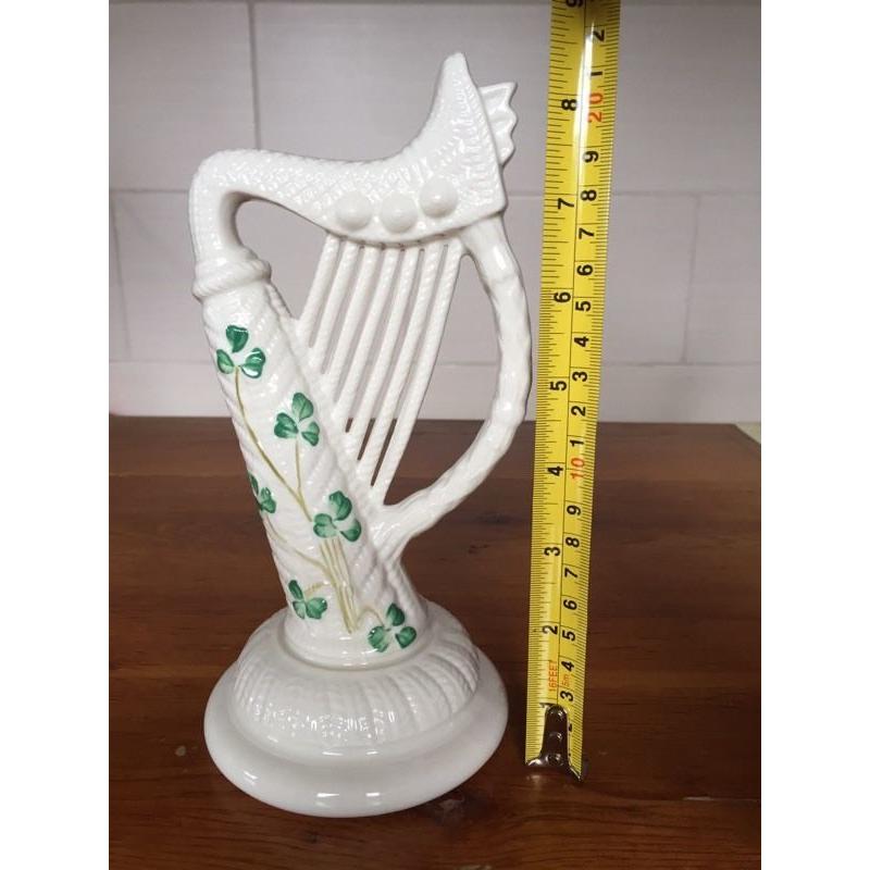 Belleek shamrock harp for sale