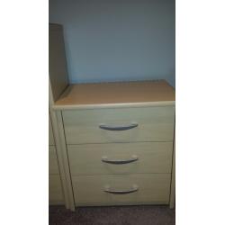 Two chest of drawers, 5 drawer and 3 drawer. Perfect storage for bedroom.