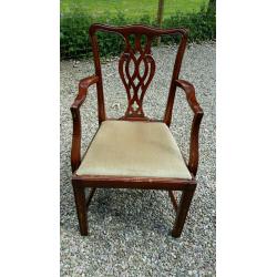 Table and six chairs