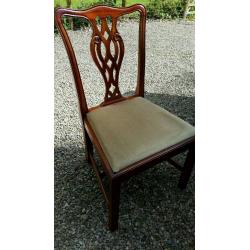 Table and six chairs