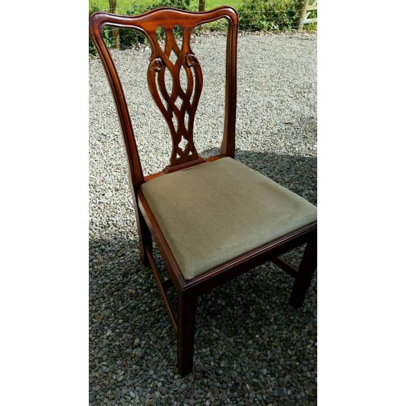 Table and six chairs