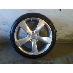 ALLOYS X 4 OF 18 INCH GENUINE AUDI A3 ROTA AND OTHERS FULLY POWDERCOATED INA STUNNING SHADOW CHROME