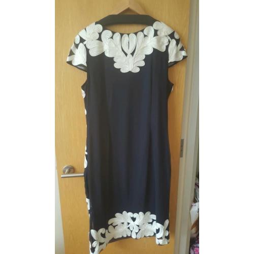 Mother of the bride dress (navy & ivory detail)