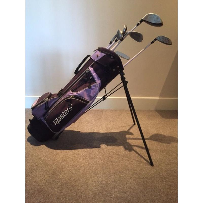 Girls Masters golf clubs and bag