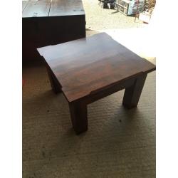 Dark solid Wood side table