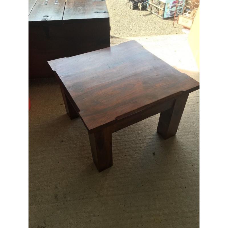Dark solid Wood side table