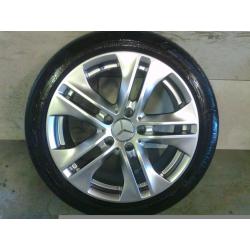 ALLOYS X 4 OF 17 INCH GENUINE MERCEDES C/CLASS/E/CLASS FULLY POWDERCOATED IN STUNNING SHADOWCHROME