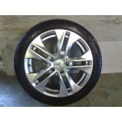 ALLOYS X 4 OF 17 INCH GENUINE MERCEDES C/CLASS/E/CLASS FULLY POWDERCOATED IN STUNNING SHADOWCHROME