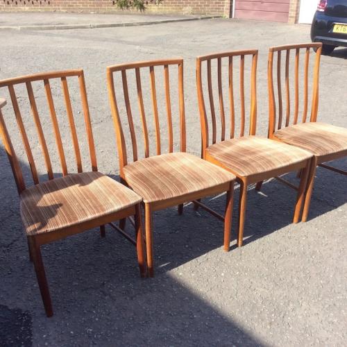 CLASSIC MID-CENTURY McINTOSH TEAK DINING CHAIRS