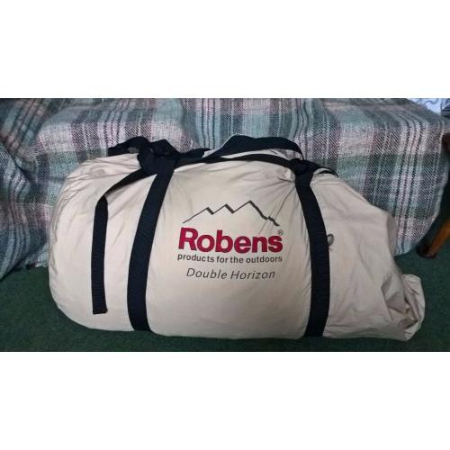 Robens Double Horizon 4 Person 2 Bedroom Beige Polycotton Camping Tent Like New