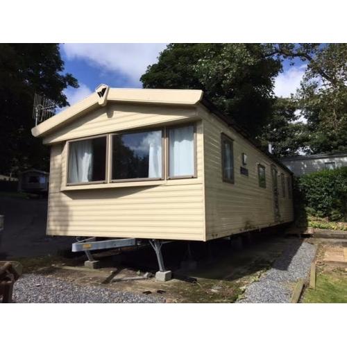 Cheap 3 bed caravan at Lydstep, nr Tenby, Sea views only a stones throw from beach