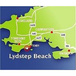 Cheap 3 bed caravan at Lydstep, nr Tenby, Sea views only a stones throw from beach