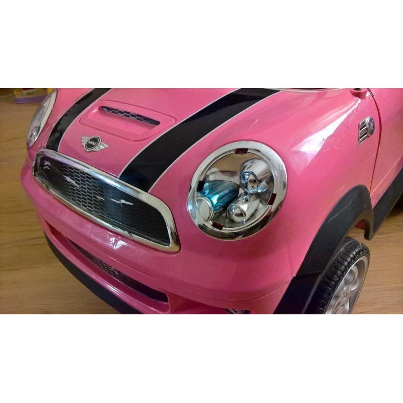 Mini Cooper Pink push along