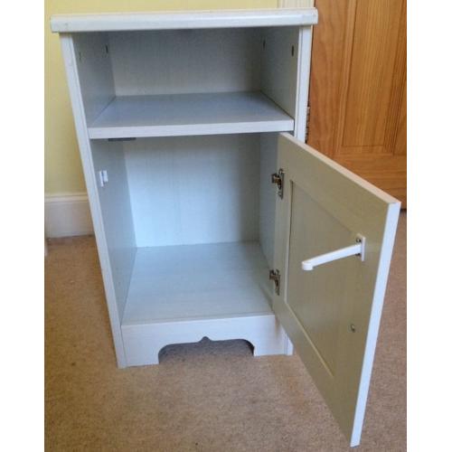 White bedside cabinet