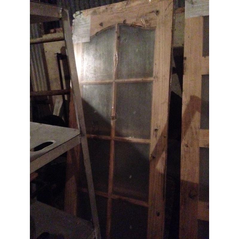 Pine and mahogany doors