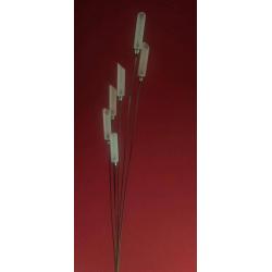 Floor lamp in nickel satin finish