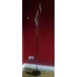Floor lamp in nickel satin finish