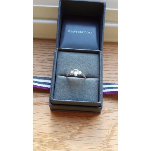 Beautiful White Gold Sapphire and Diamond Ring