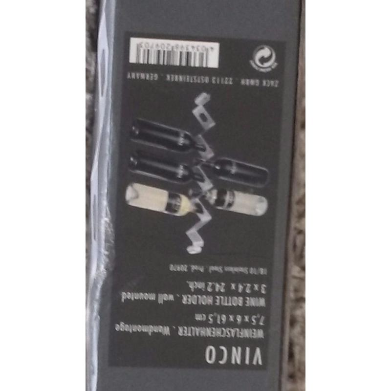 STYLISH WINE RACK - NEVER BEEN USED STILL IN ORIGINAL PACKAGING AND BOX
