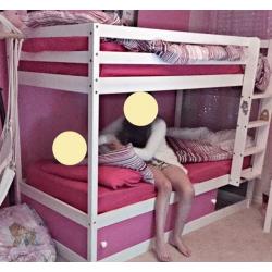 White Bunk Bed Frame
