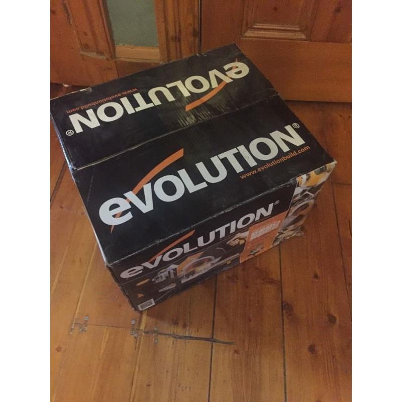 Evolution sliding mitre saw