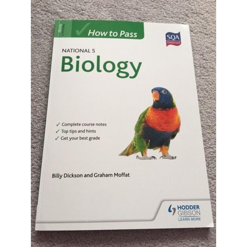 How to Pass National 5 Biology Hodder Gibson Book - Immaculate Condition