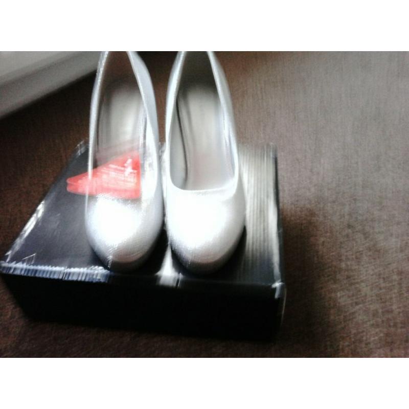 silver shoes