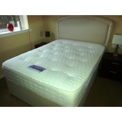 King-size Divan Bed, Mattress & Headboard