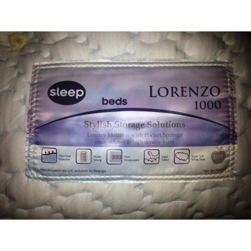 King-size Divan Bed, Mattress & Headboard
