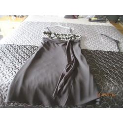 LADIES BACK/SILVER DRESS FROM DEBENHMS, SIZE 16