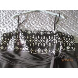 LADIES BACK/SILVER DRESS FROM DEBENHMS, SIZE 16