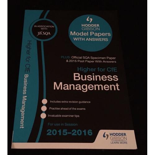 New Higher business management past papers with answers
