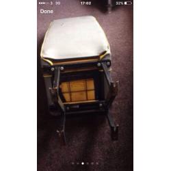 Van camper van seat with seatbelt