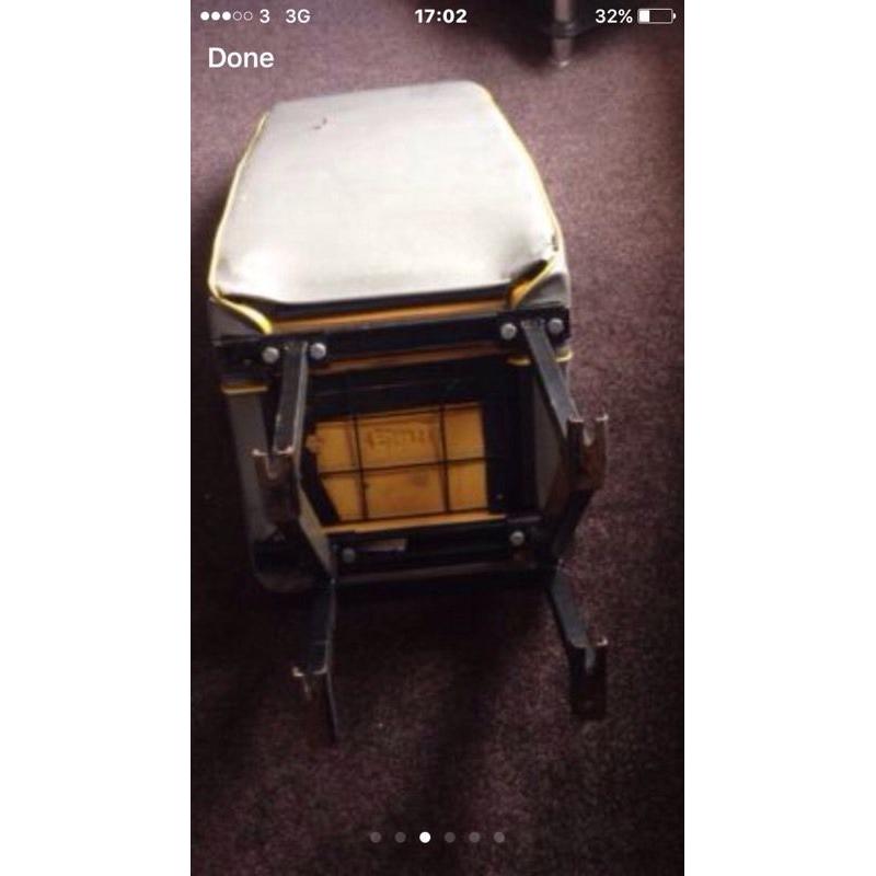 Van camper van seat with seatbelt