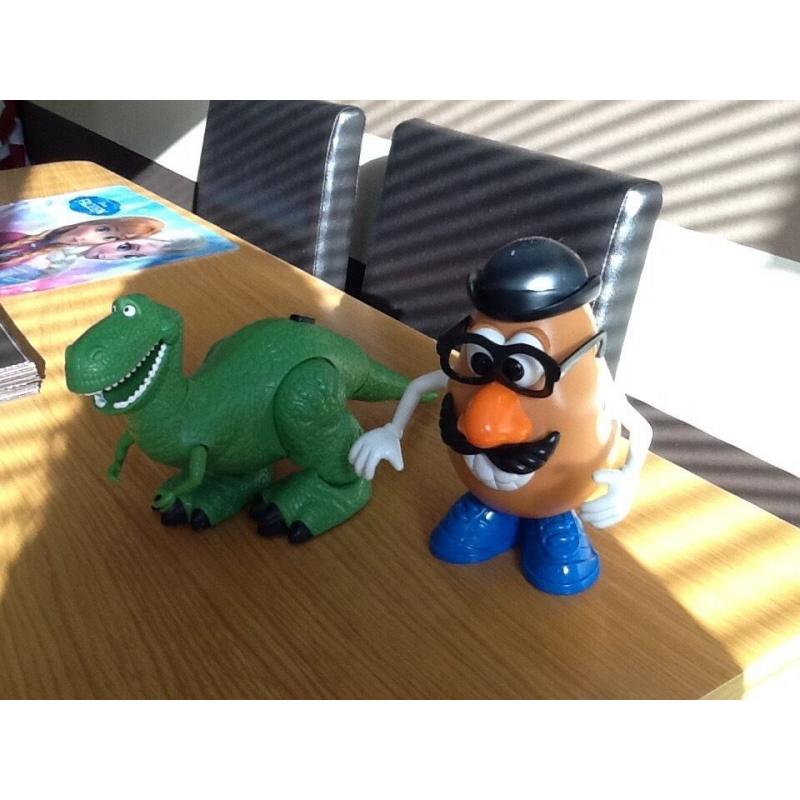 Toy story walking/ talking Rex dinosaur & mr potato head