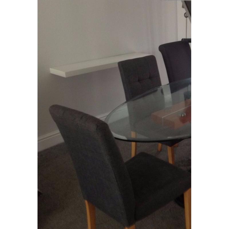 4 Grey Dining Chairs with free dining table !!!