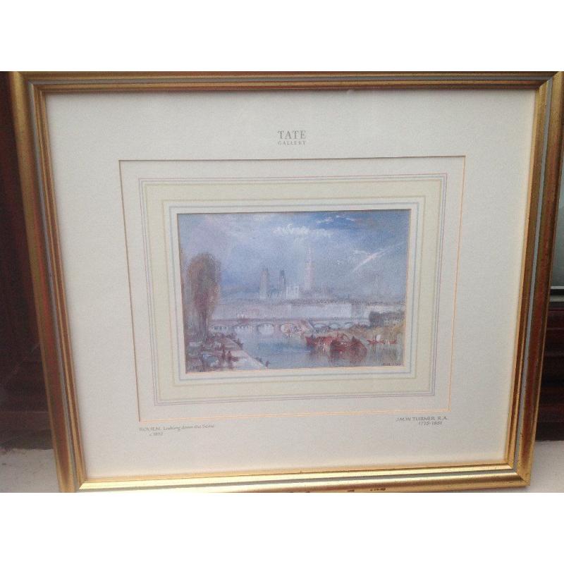 SET OF 6 TATE GALLERY LIMITED EDITION TURNER PRINTS EXCELLENT CONDITION