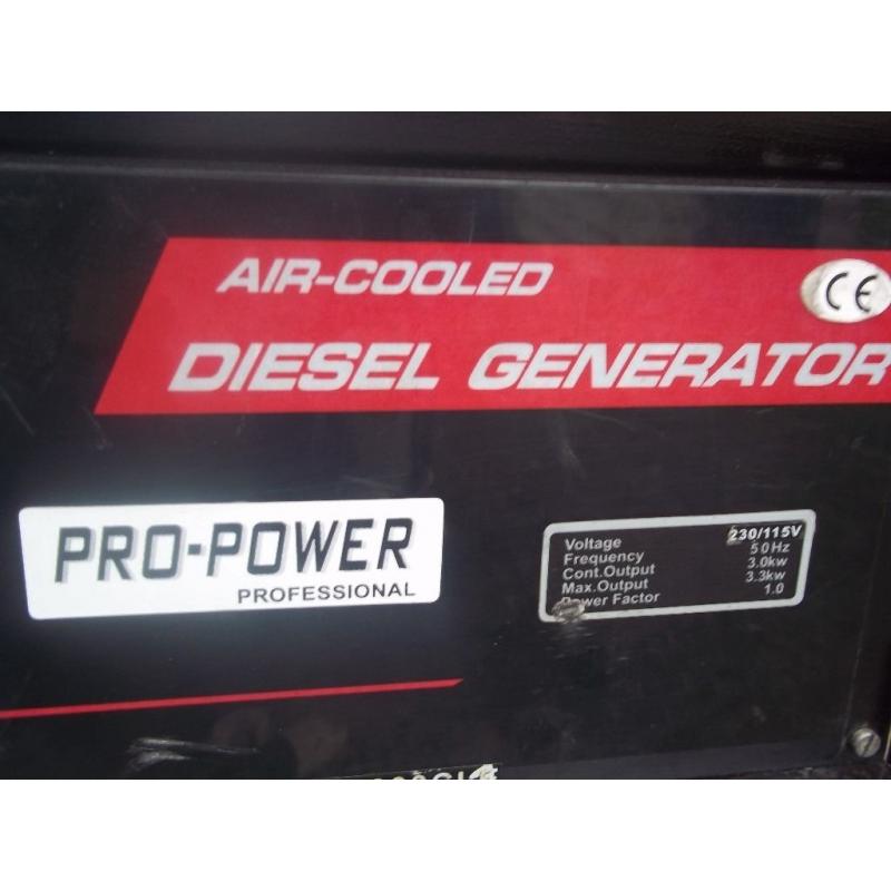 2.5KW PROPOWER DIESEL GENERATOR,ELECTRIC START,AND RECOIL START