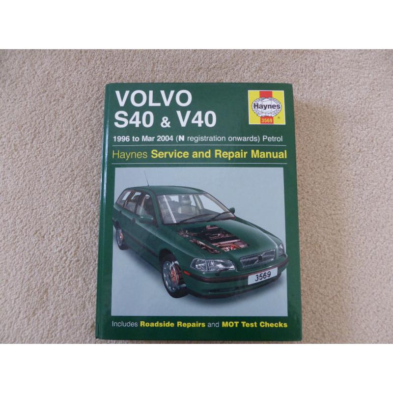 Haynes Manual - Volvo S40 & V40 1996 to March 2004 (N reg onwards) Petrol