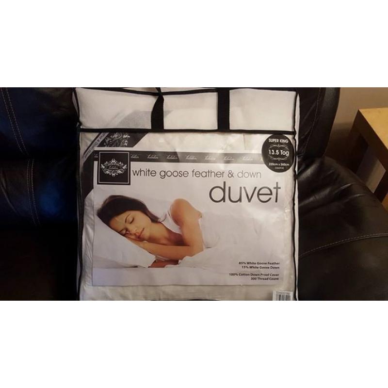 Unopened Super King Goose Feather 13.5 tog
