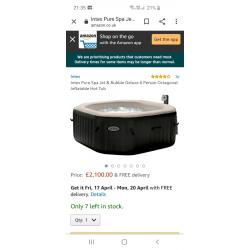 Intex 6 person hottub bubbles and jets
