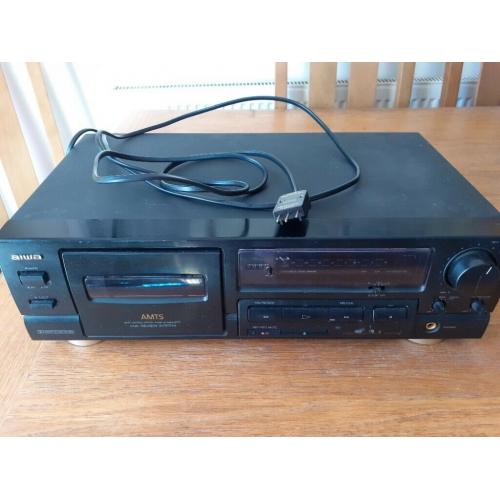 Aiwa AD-F450k Stereo Cassette Tape Deck, AMTS Anti Modulation Tape Stabiliser